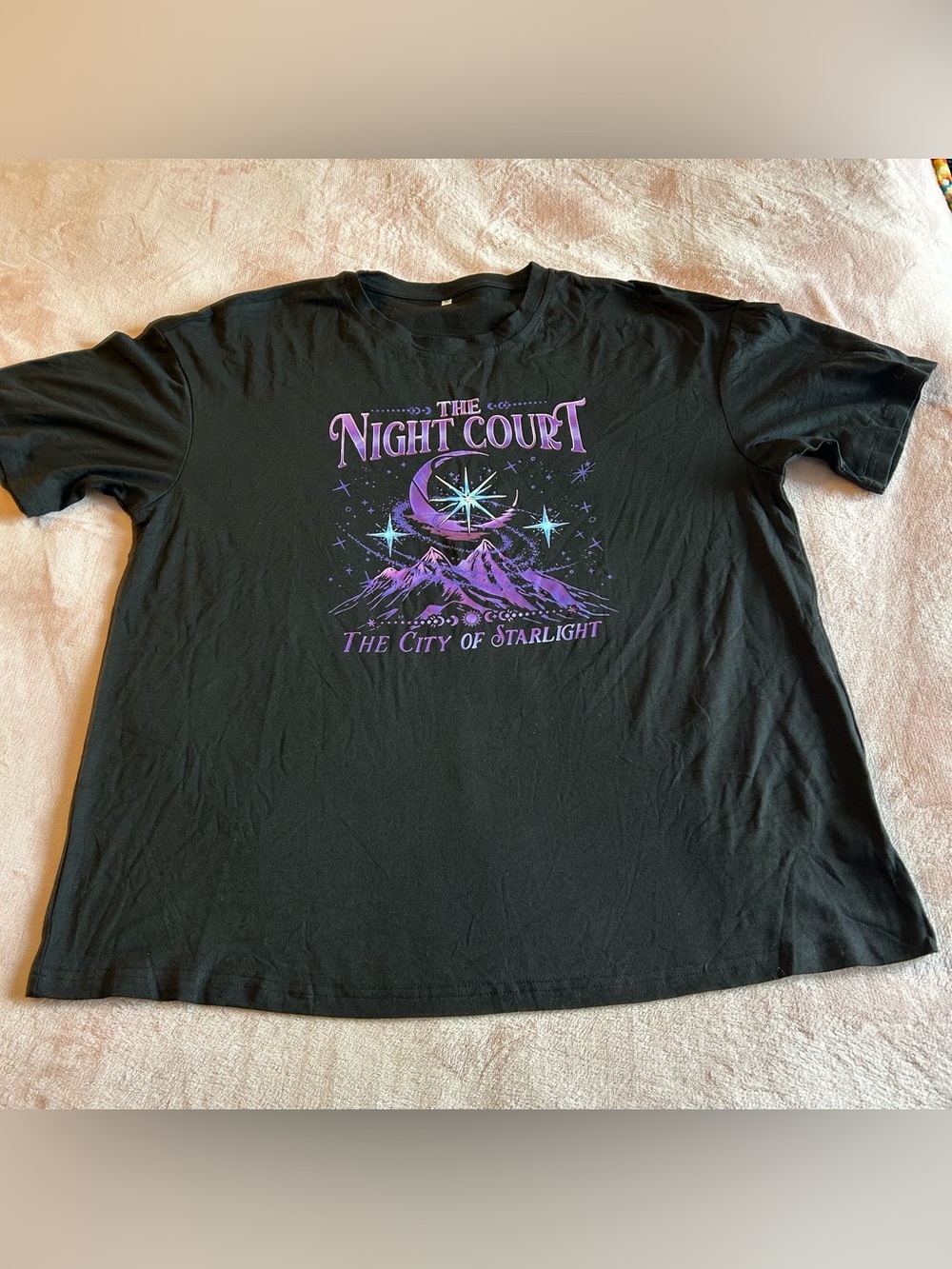 ACOTAR black t-shirt purple print/image The Night Court The City of Starlight XL